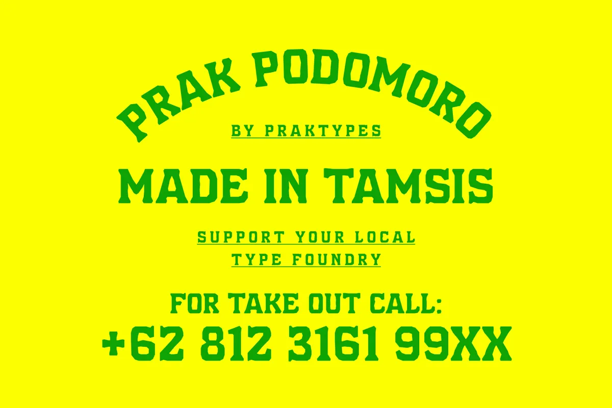 PRAK Podomoro - Hand-Cut Display Font