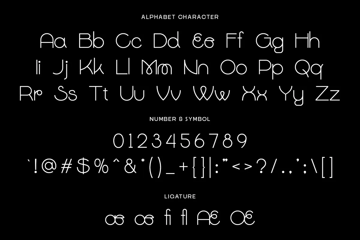 Gaego - Monoline Geometric Display Font