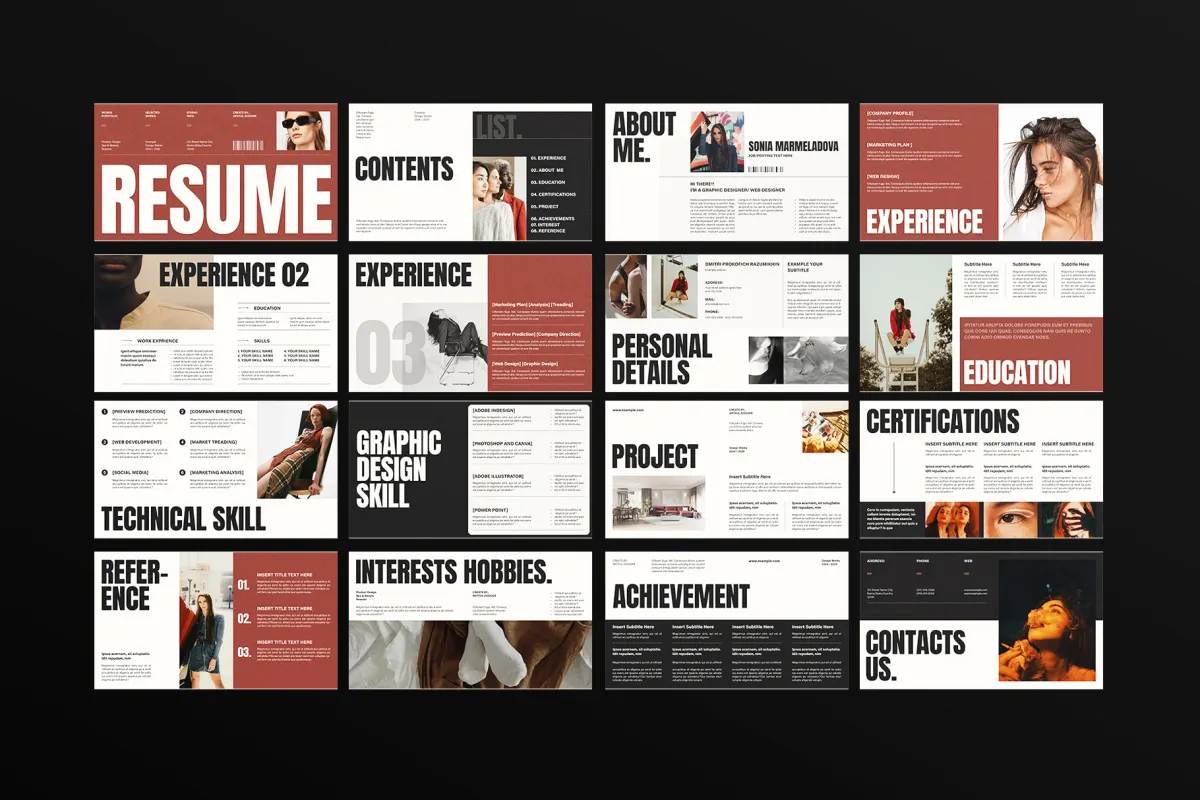 Creative Resume Slides Template