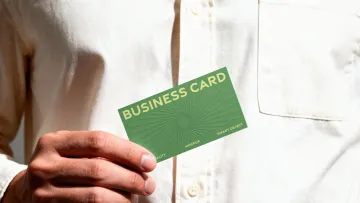 Handheld Business Card Mockup
