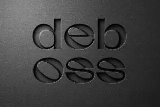 Black Paper Debossed Effect