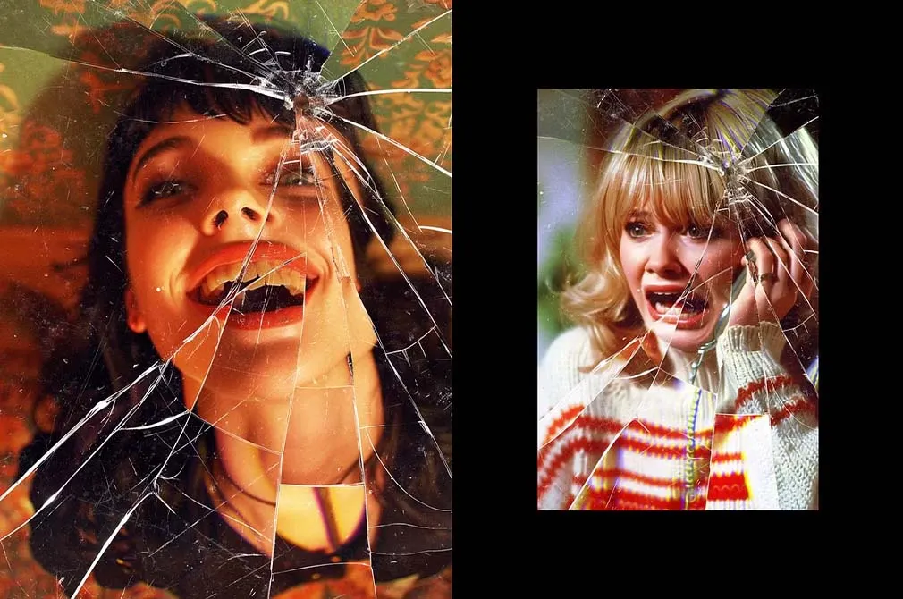 Broken Glass Pieces Photo Effect