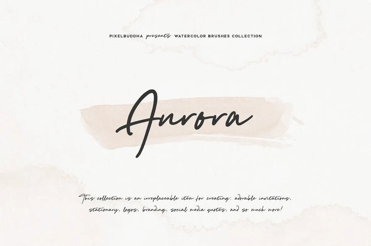 Aurora Watercolor Photoshop Brushes