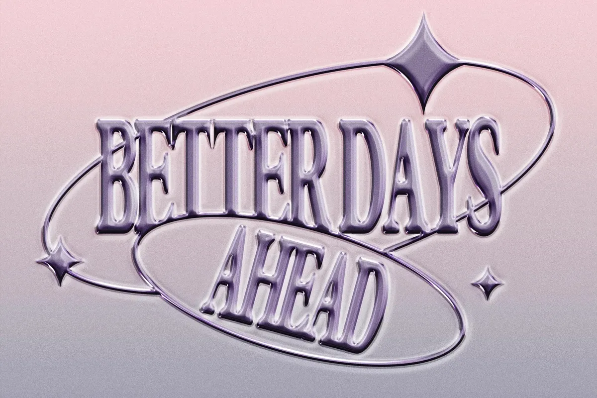 Retro Chrome Text Effect