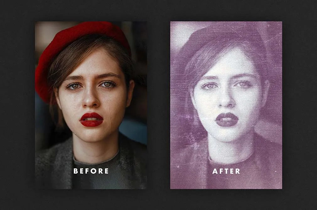 Damaged Photo Poster Effect