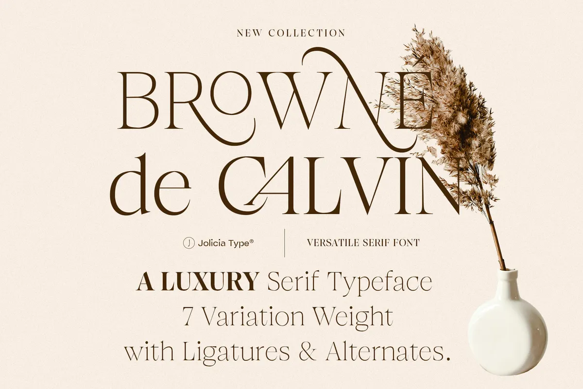 Browne de Calvin - Luxury Serif Display Font
