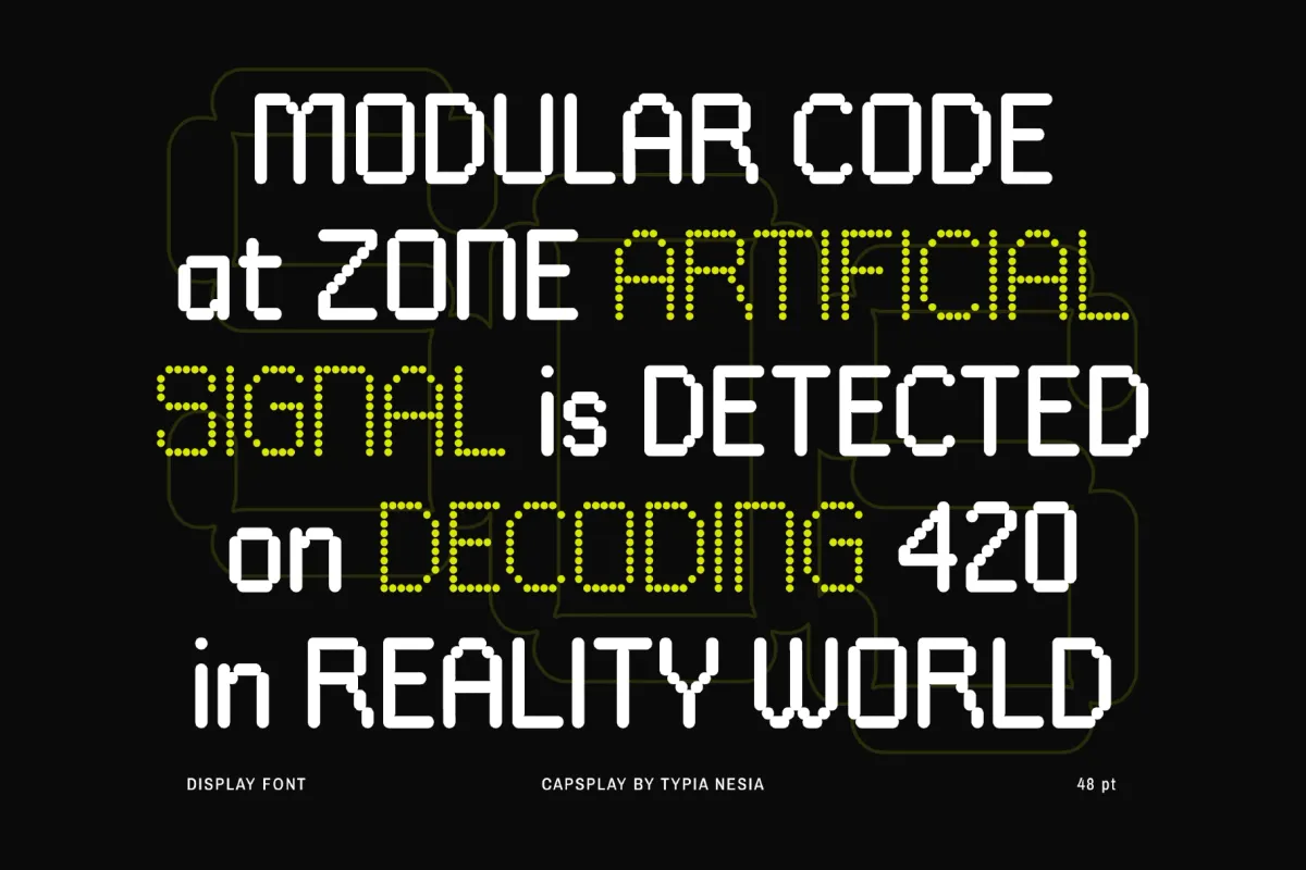 Capsplay - Dot Pixel Font