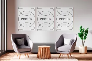 Scandinavian Lounge Poster Mockup