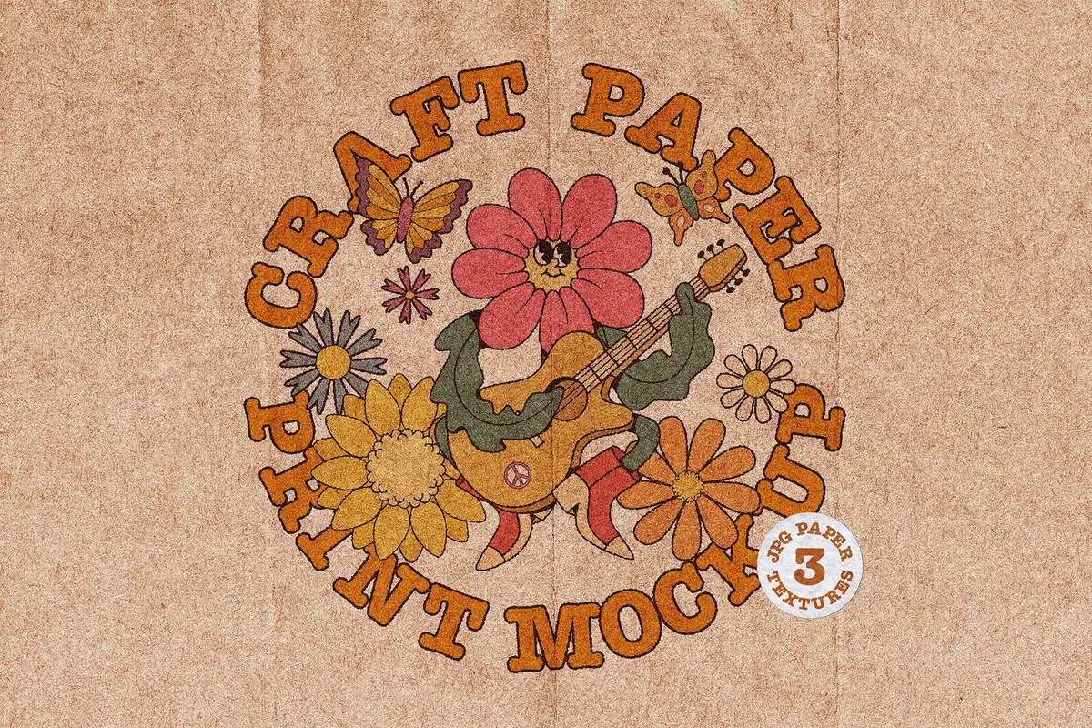 Craft Paper Print Logo Mockup