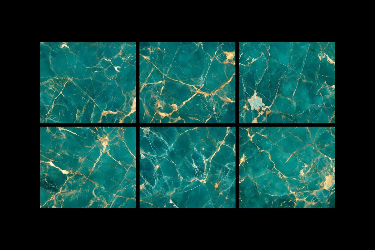 Gold and Teal Marble Textures
