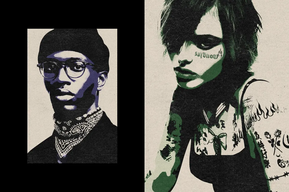 Retro Pop Art Style Photo Effect
