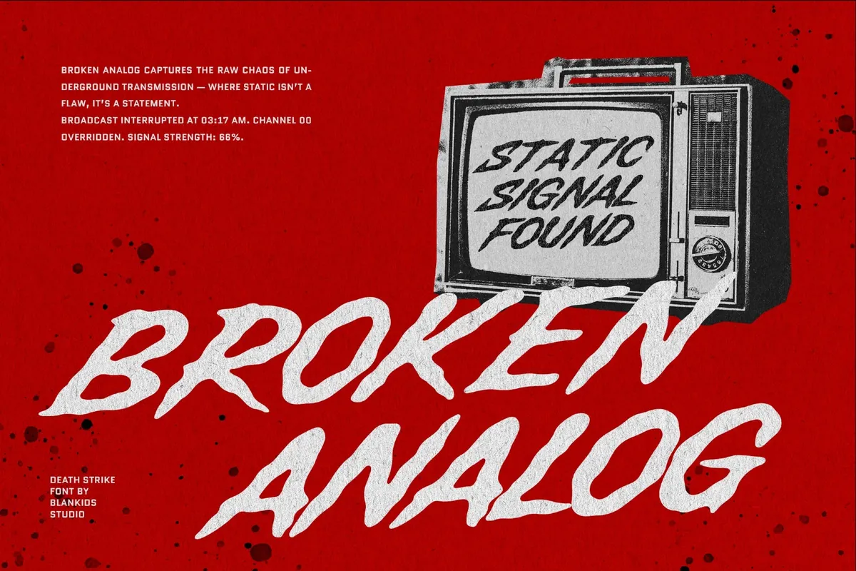 Death Strike – Aggressive Brush Display Font
