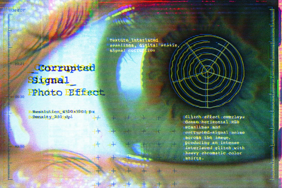 Corrupted Signal Photo Effect