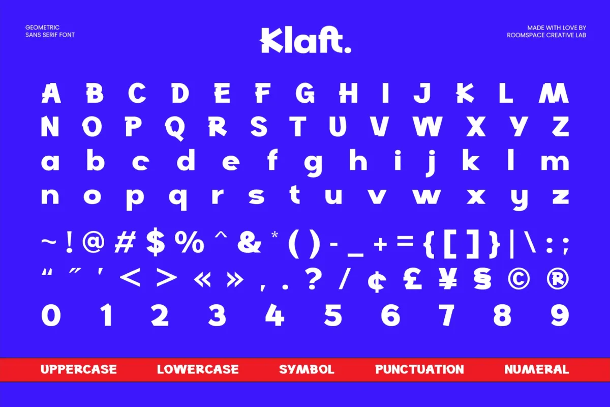 Klaft – Modern Geometric Bold Sans Font
