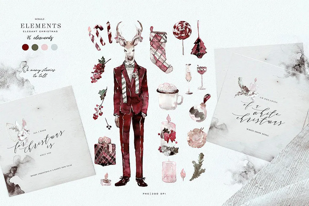Mystical Winter Watercolor Set