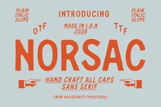 Norsac - Vintage Workwear Caps Font