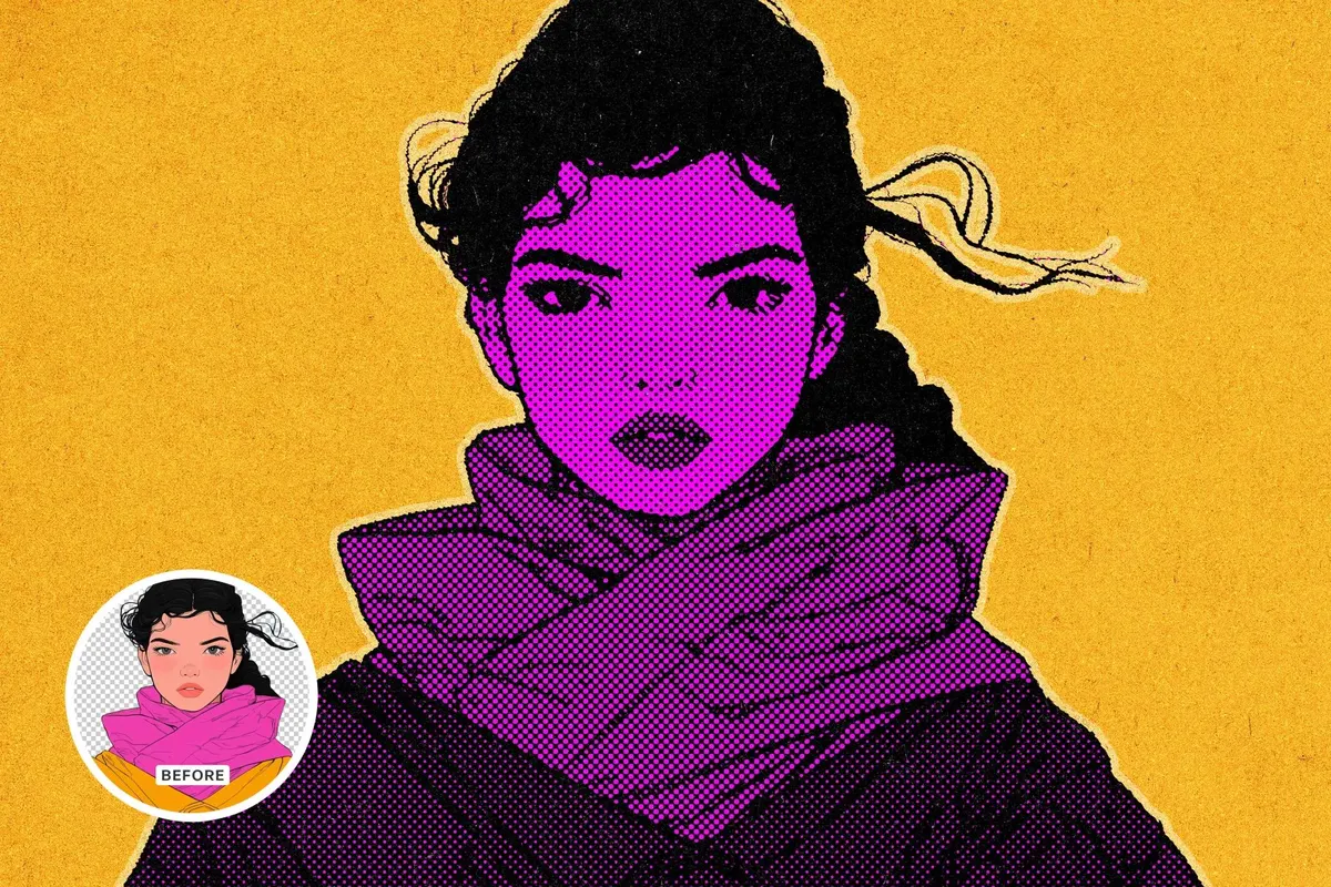 Retro Pop Art Photo Effect