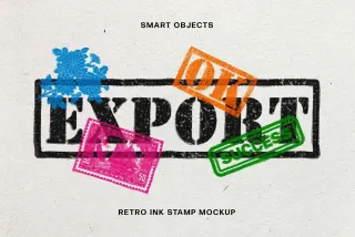 Retro Ink Stamp Effect