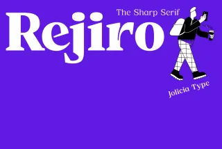 JT Rejiro - Sharp Serif Display Font Family