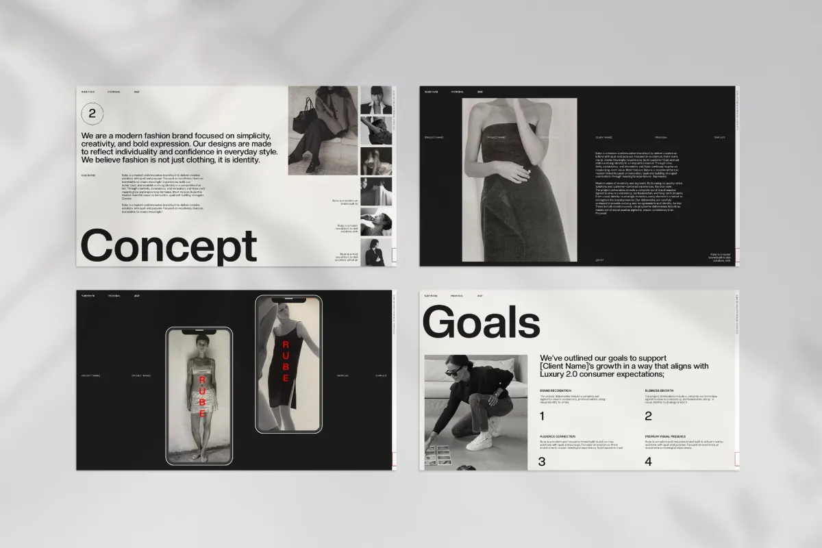 RUBE - Fashion Brand Proposal Template