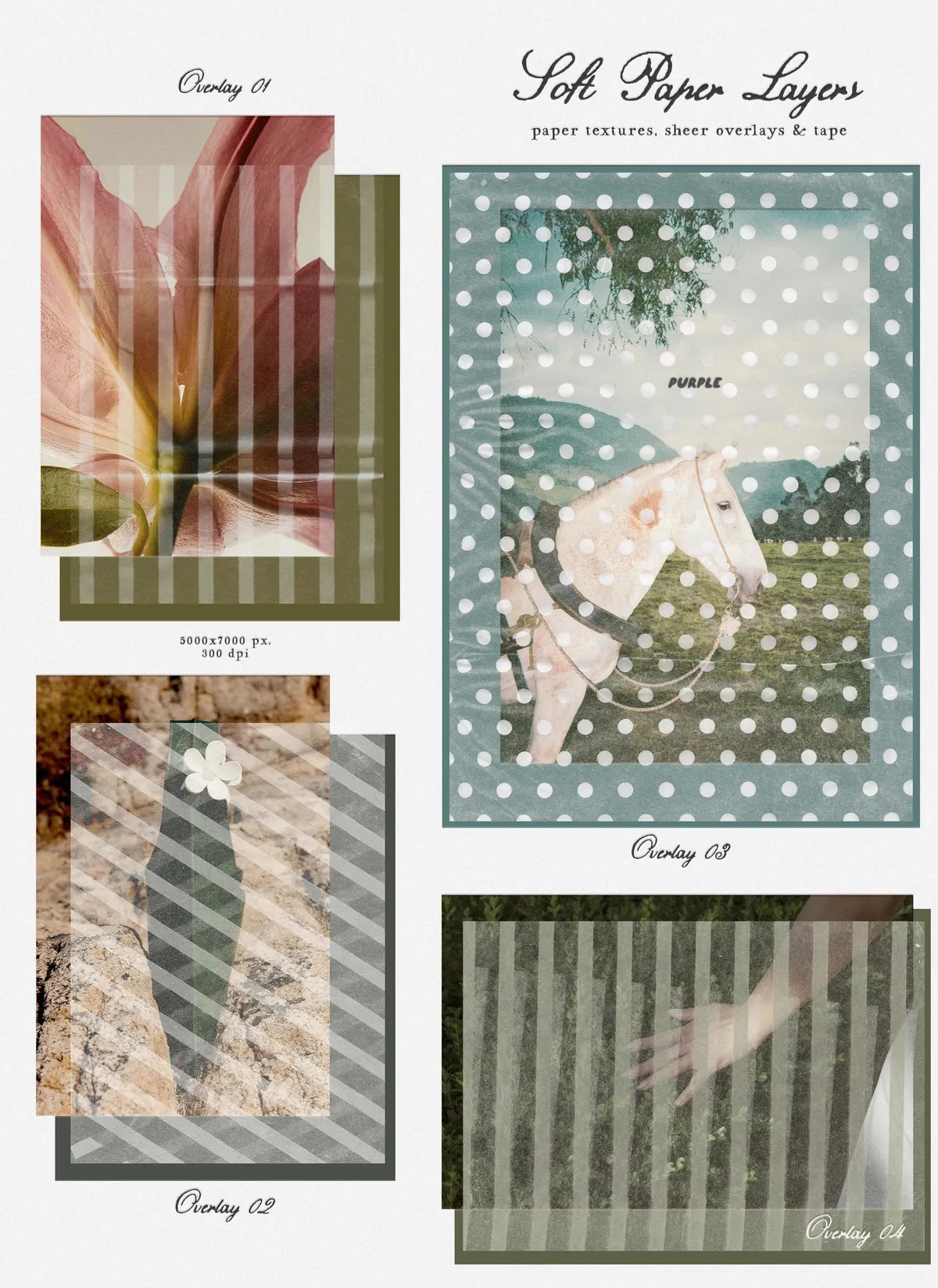 Soft Paper Layers: Textures & Tape