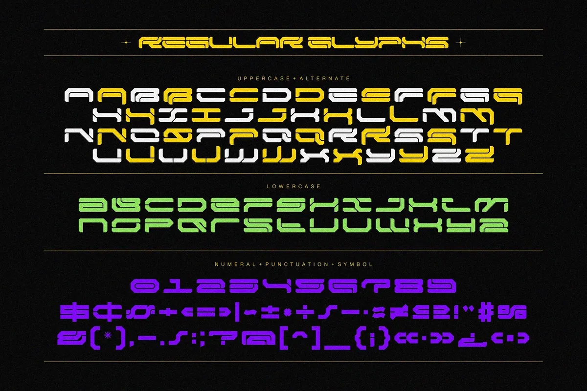 BROESQ - Mecha Futuristic Cyberpunk Font