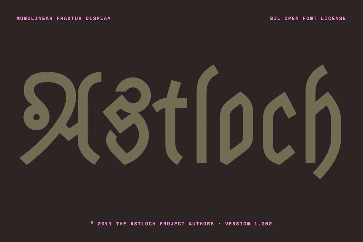 Astloch - Free Monoline Gothic Display