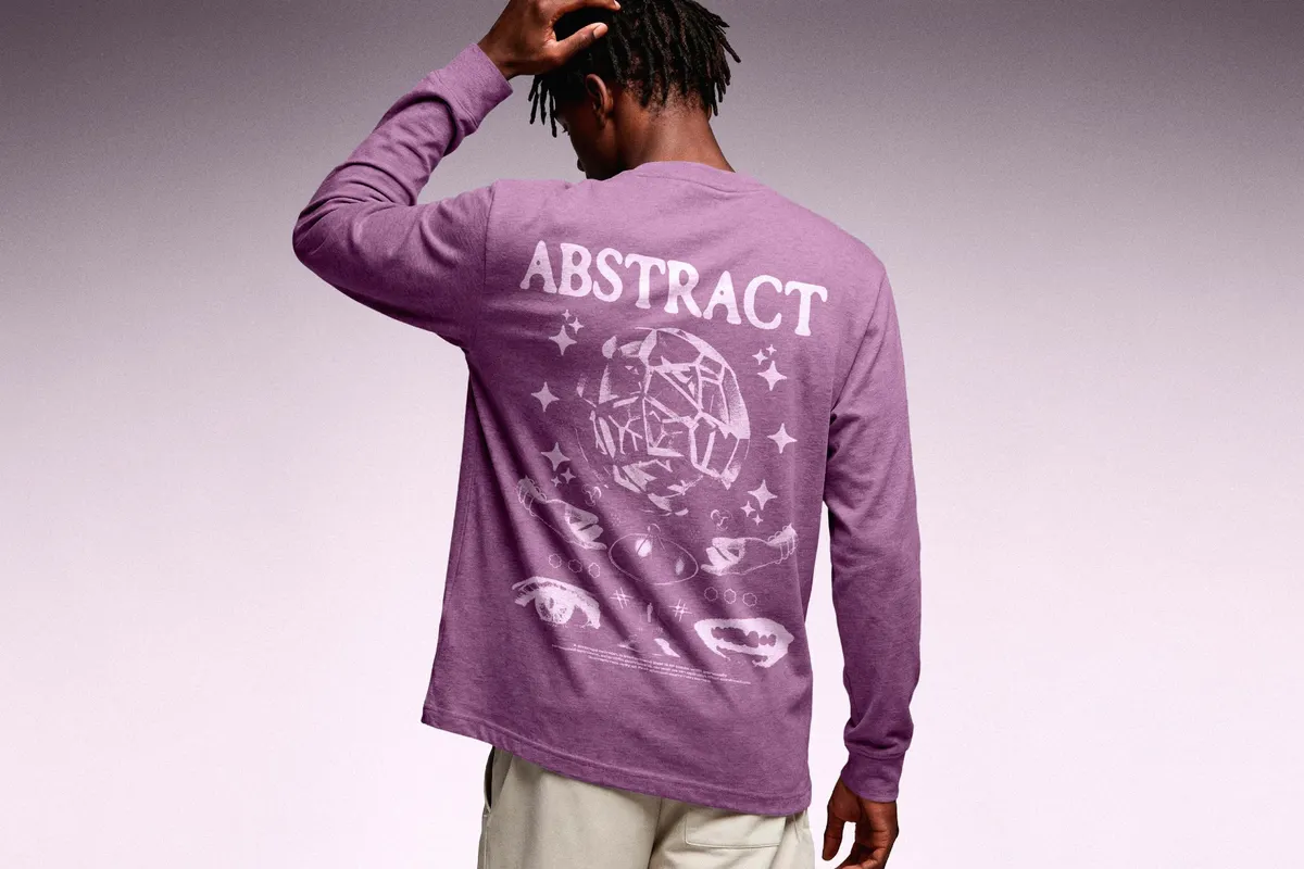 Long-Sleeve Shirt Mockup - Back View