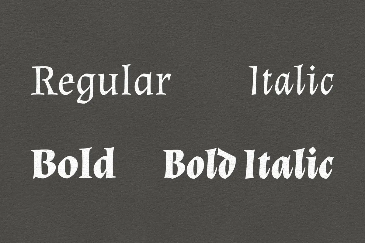 Almendra — Free Chancery Calligraphy Font