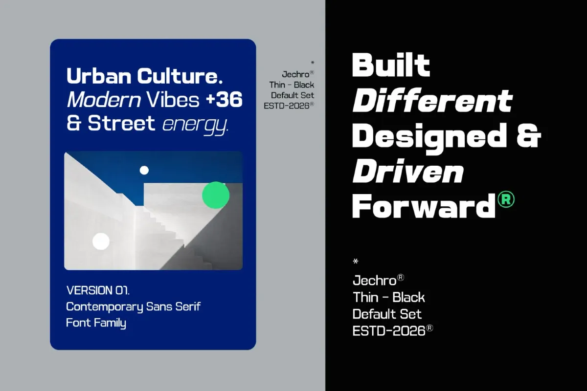 Jechro - Geometric Sans Serif Family