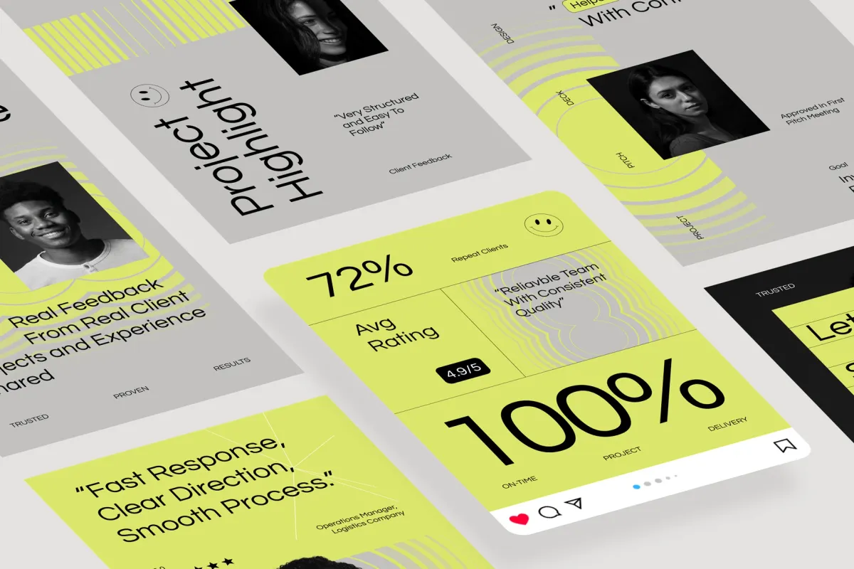 Client Testimonial Instagram Pack - CANVA Template
