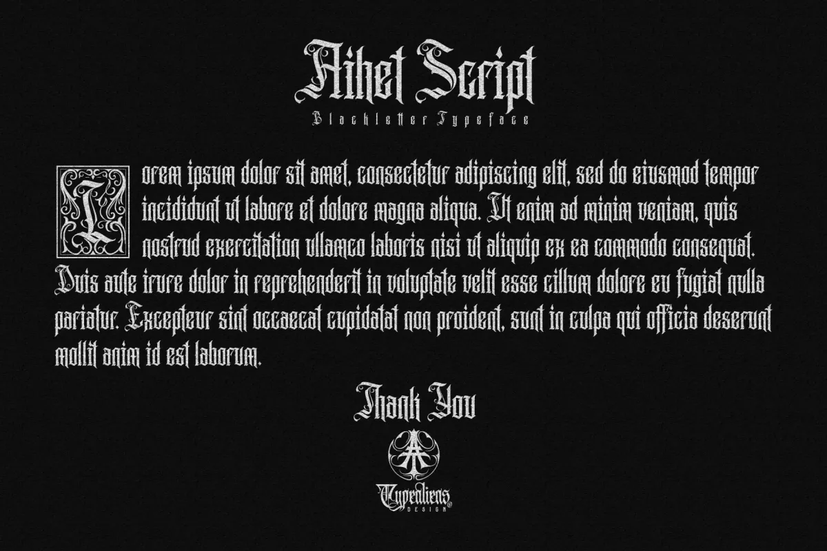 Aihet Script - Vintage Blackletter Font