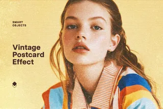 Vintage Postcard Halftone Effect