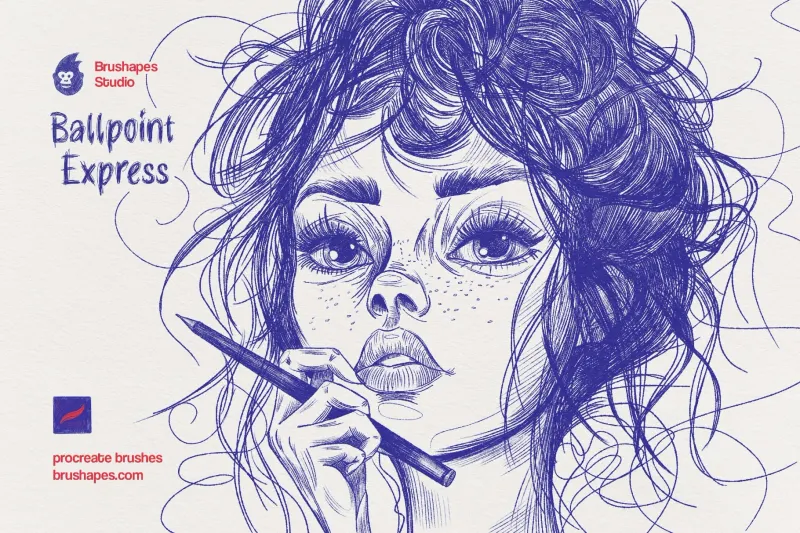 Ballpoint Pen Procreate Brushes