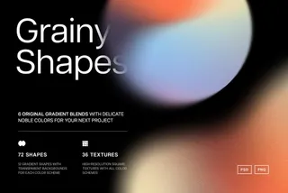 Gradient Texture Shapes Collection
