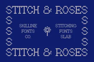 Stitch & Roses - Cross-Stitch Pixel Font