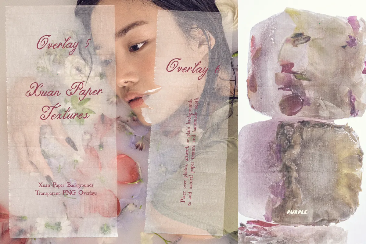 Xuan Paper Textures & Overlays
