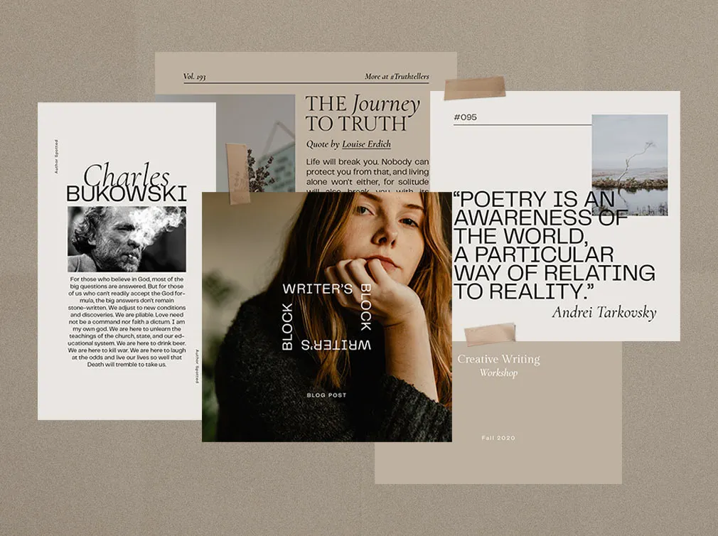 Writers Instagram Templates