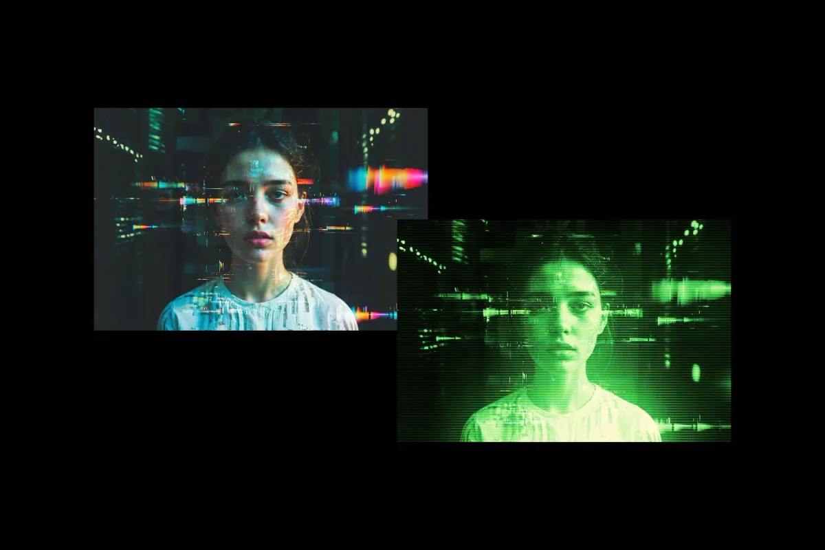 CRT Screen Photo Effect