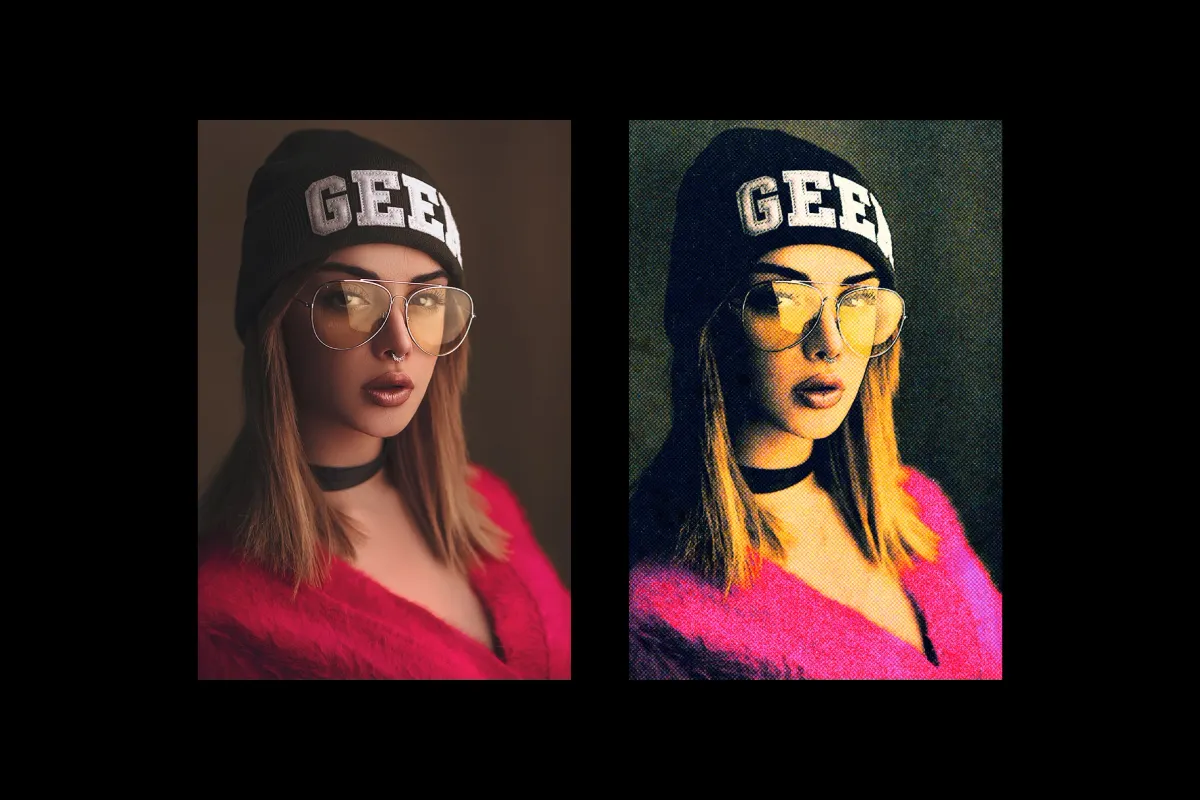 Comic Halftone Photo Effect