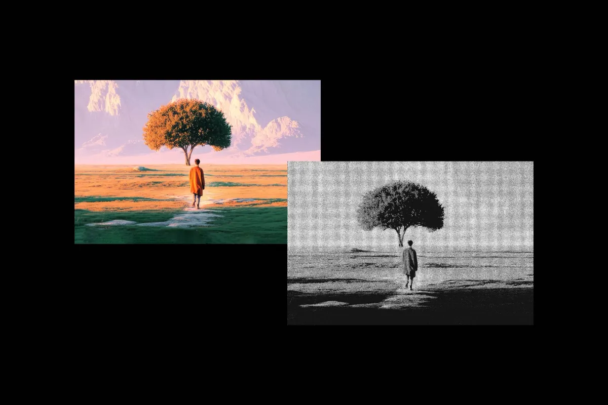 Retro Noisy Print Effect