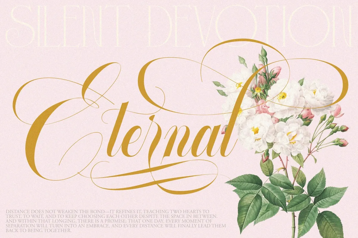 GLOWING ROMANCE — Luxury Calligraphy Font