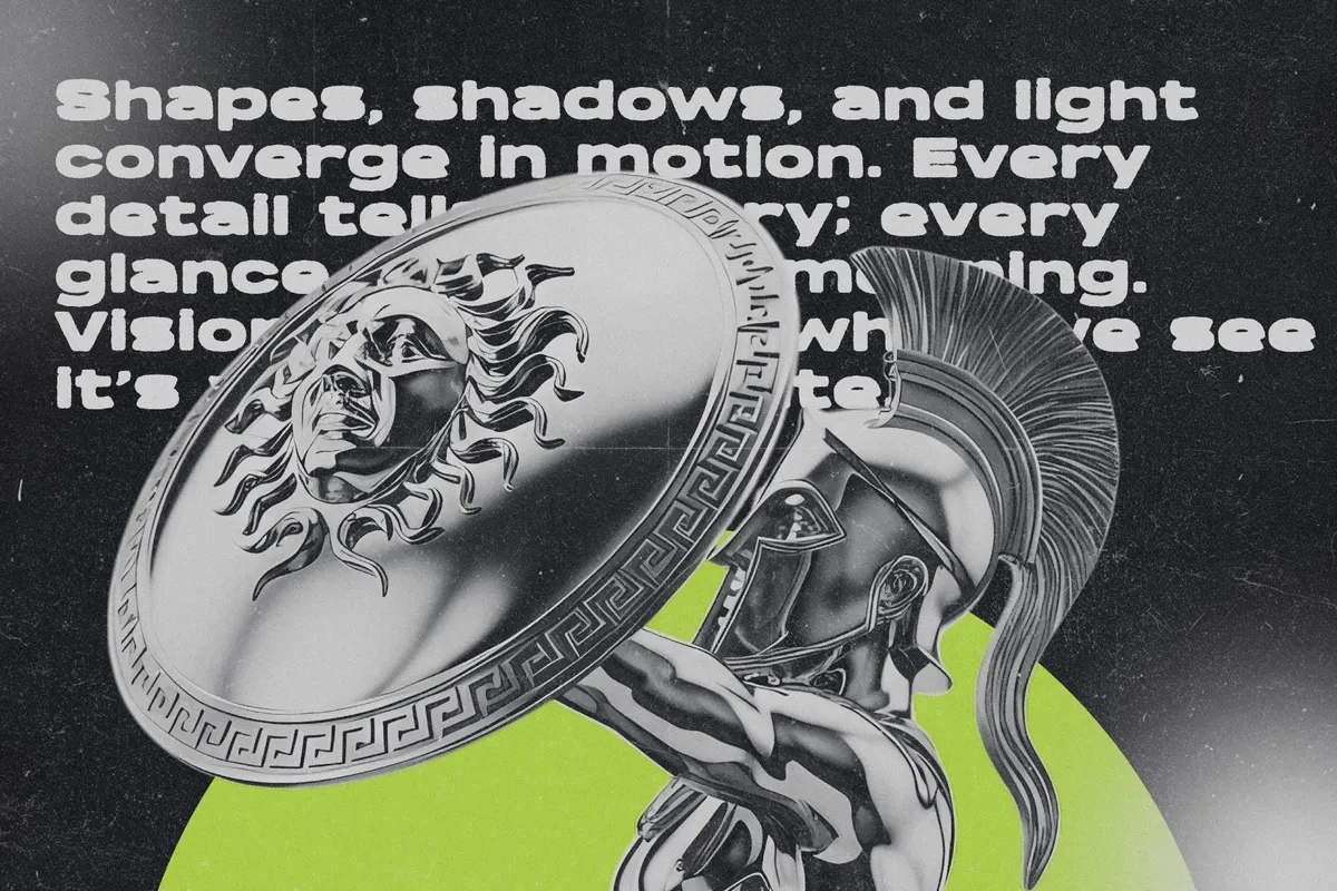 Chromatic Metal Statue PNG Collection