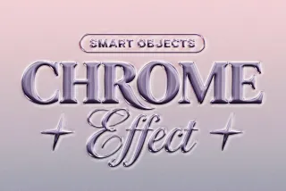 Retro Chrome Text Effect
