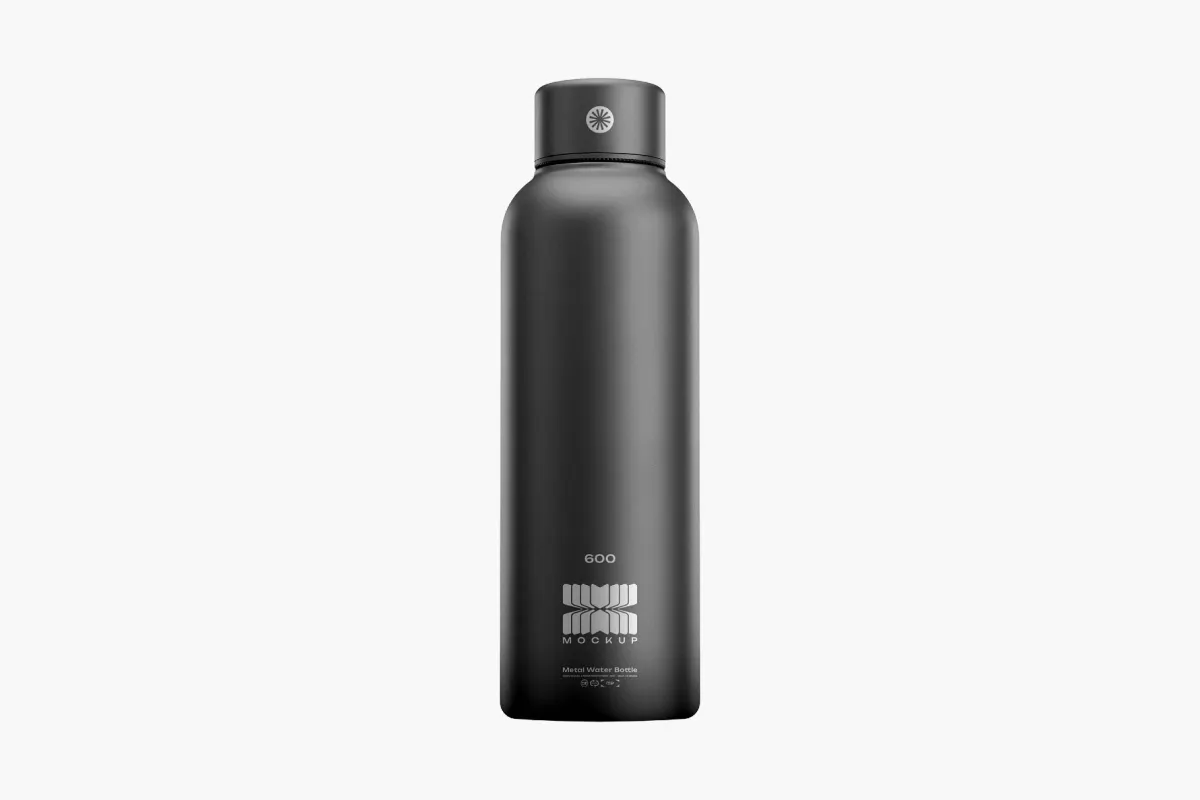 Metal Water Bottle Mockup