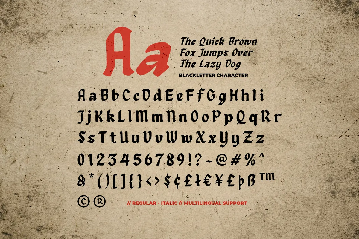 Post Crave - Vintage Blackletter & Sans Font Duo