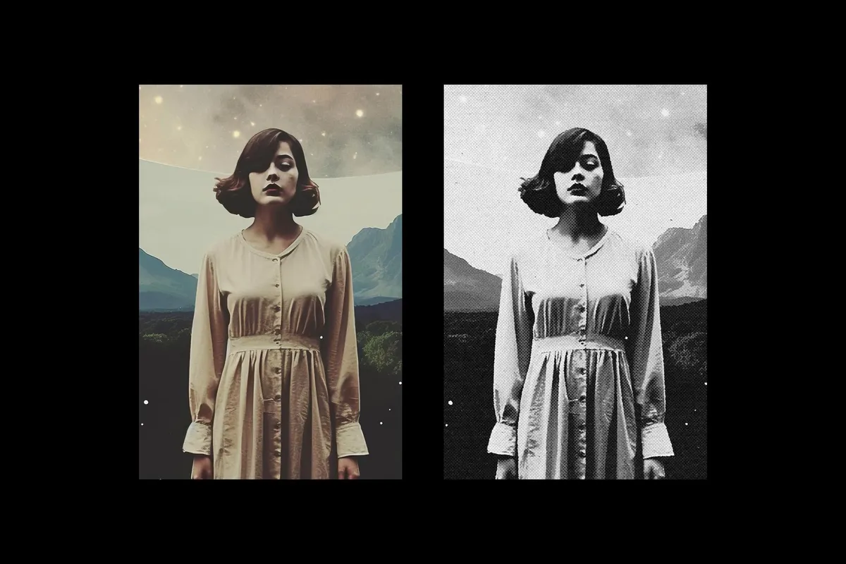 Retro Halftone Photo Effect