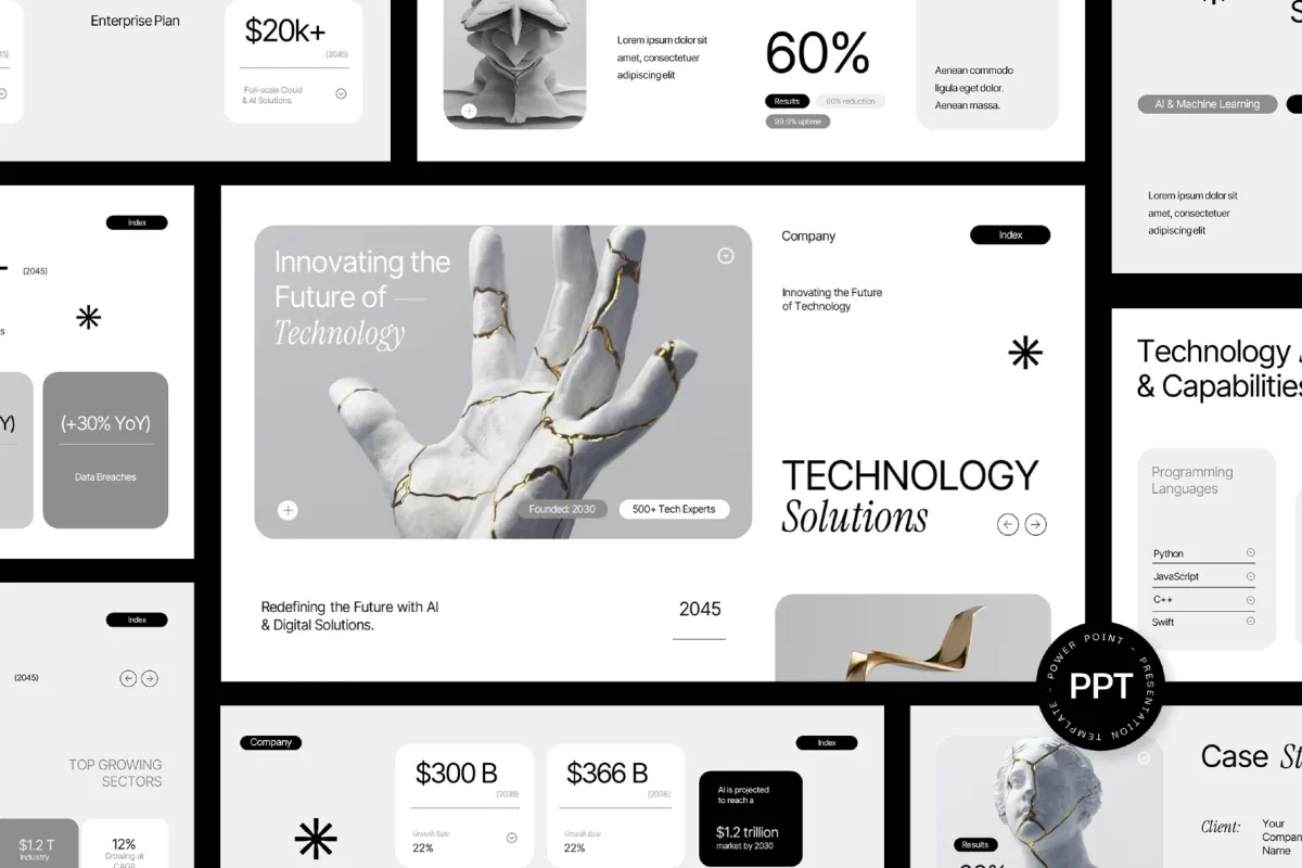Interactive Technology Business Company Powerpoint