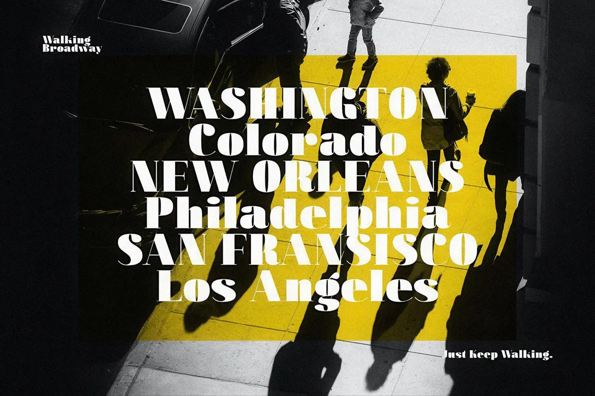 Walking Broadway - Bold Serif Font