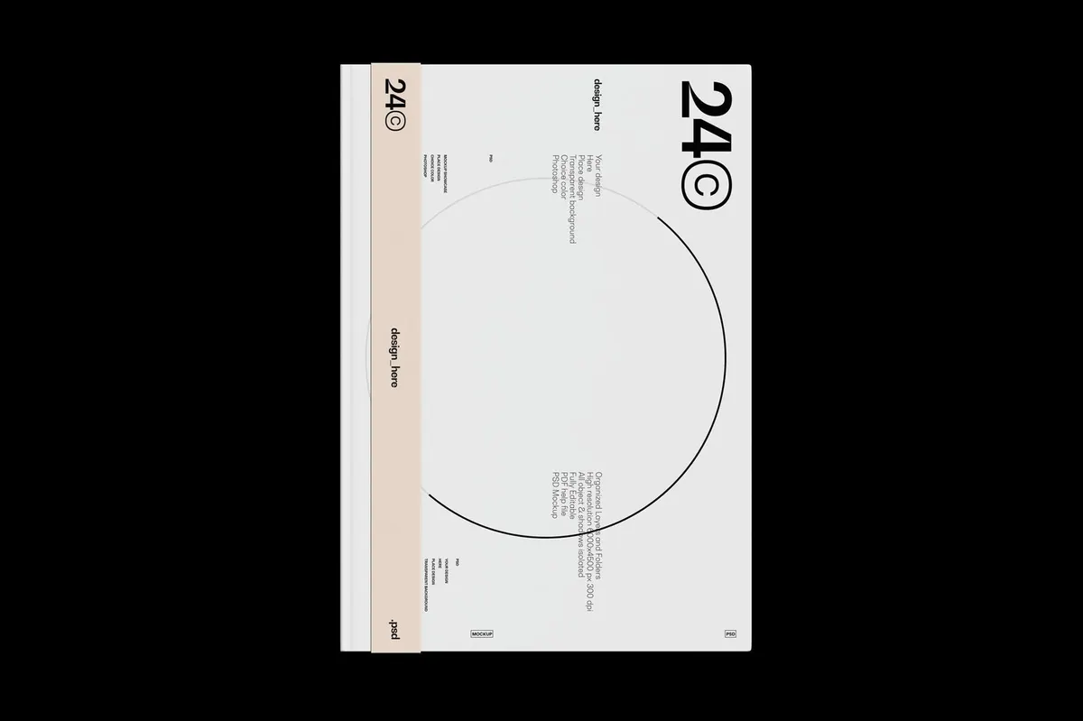 Floating Hardcover Book Mockup